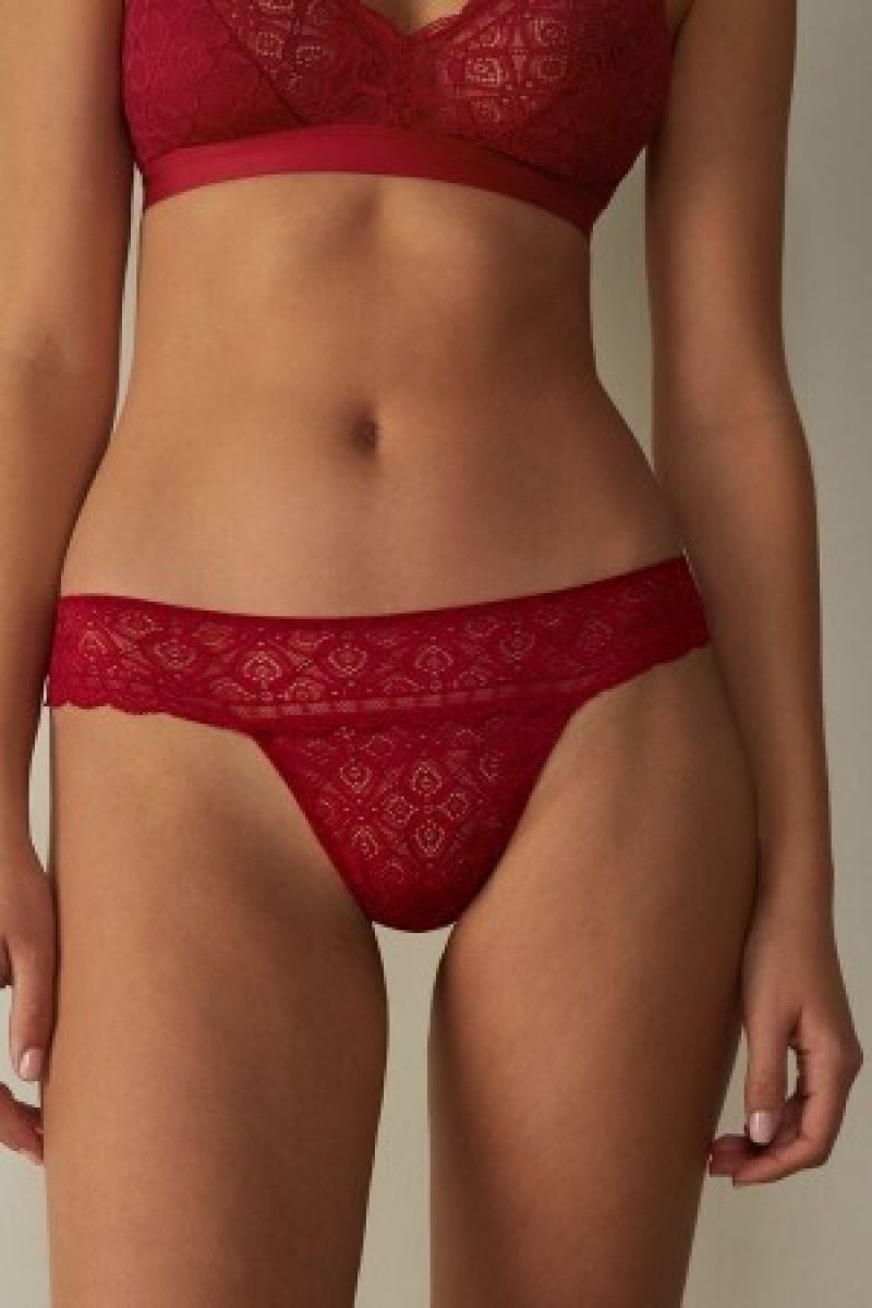 Red Intimissimi Lace Brazilian | CAXBR52005